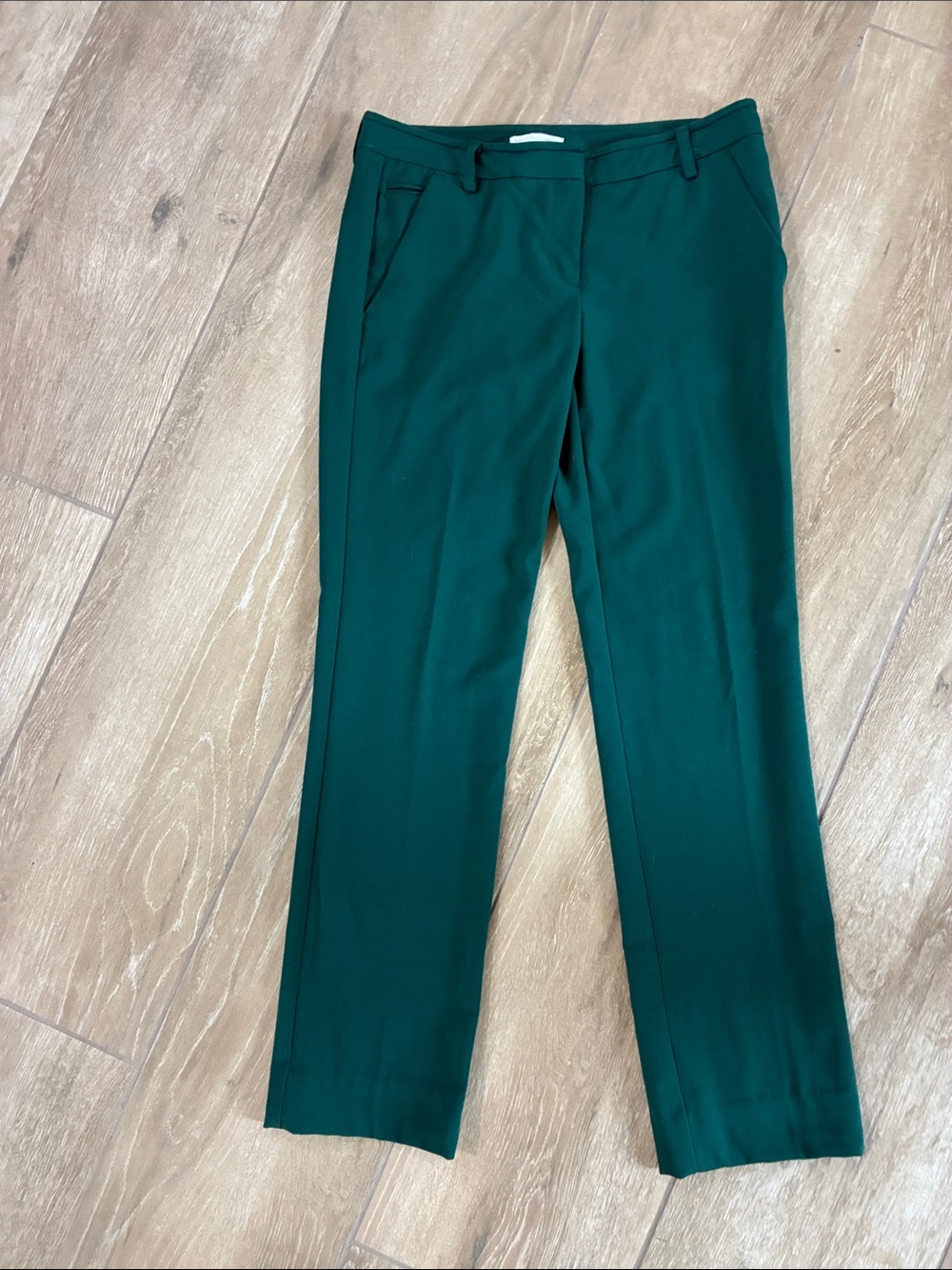 New York & Company Emerald Green Straight-Leg Dress Pants